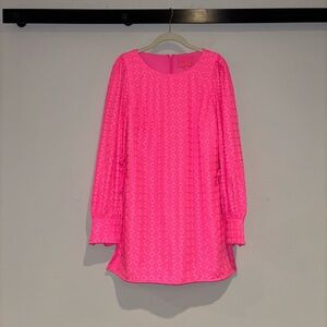 Lilly Pulitzer Vibrant Pink Long Sleeve Romper